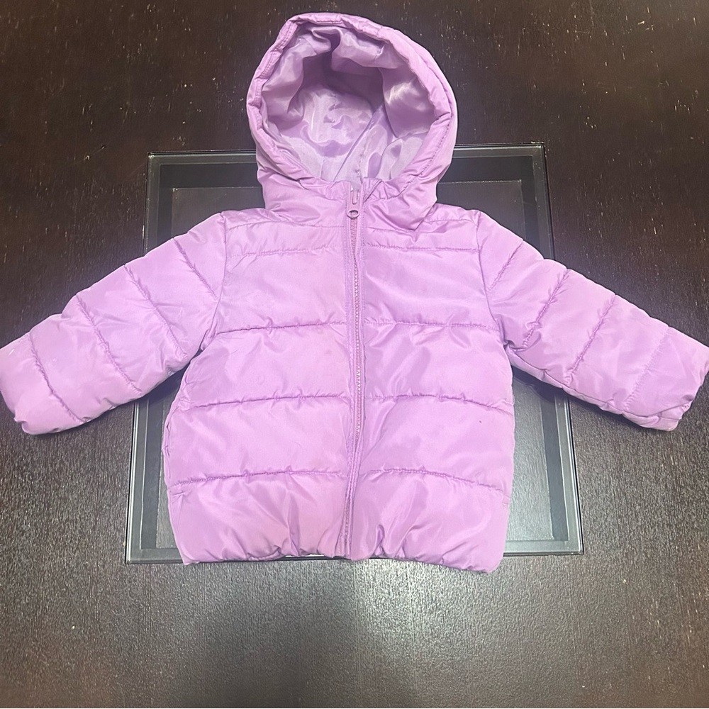 The Childrenβs Place Pink Hooded Winter Puffer Jacket Size 12-18 months